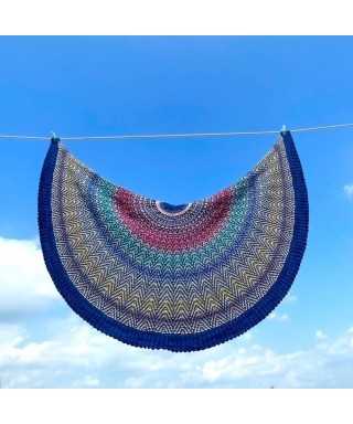 TeNserra Shawl - L ネイビー